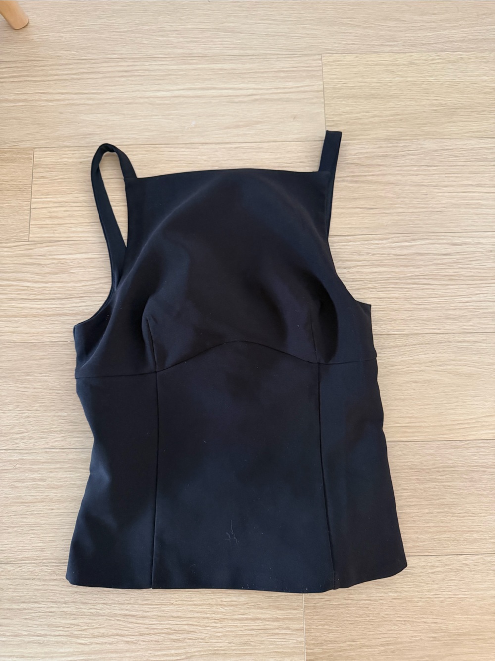 Zara Black Square-Neck Camisole Tank